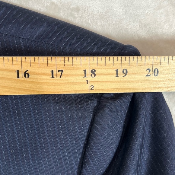 Ermenegildo Zegna 44R Lux Wool & Silk Blend Navy Pinstripe Suit - Picture 7 of 12